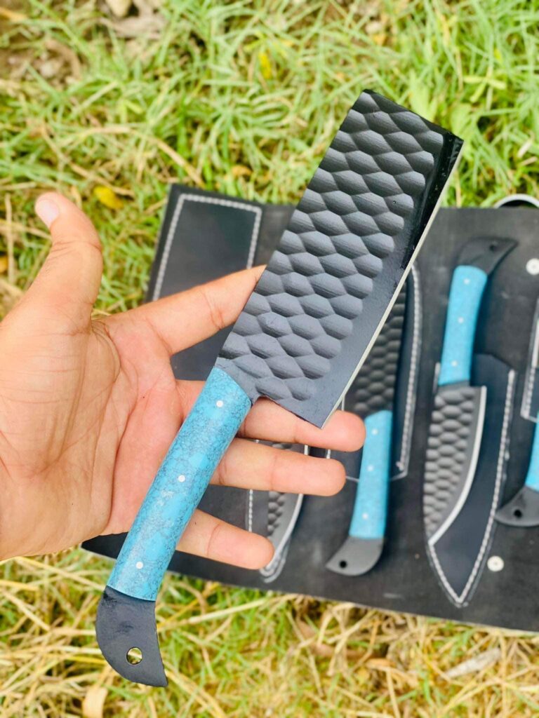 Beautiful handmade kitchen chef set comes with beautiful leather roll