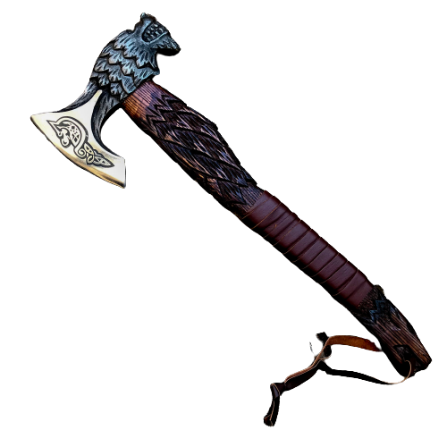 Kratos Axe, Leviathan Axe, Handmade Forged Stainless Steel Bearded Axe MDM-Ax