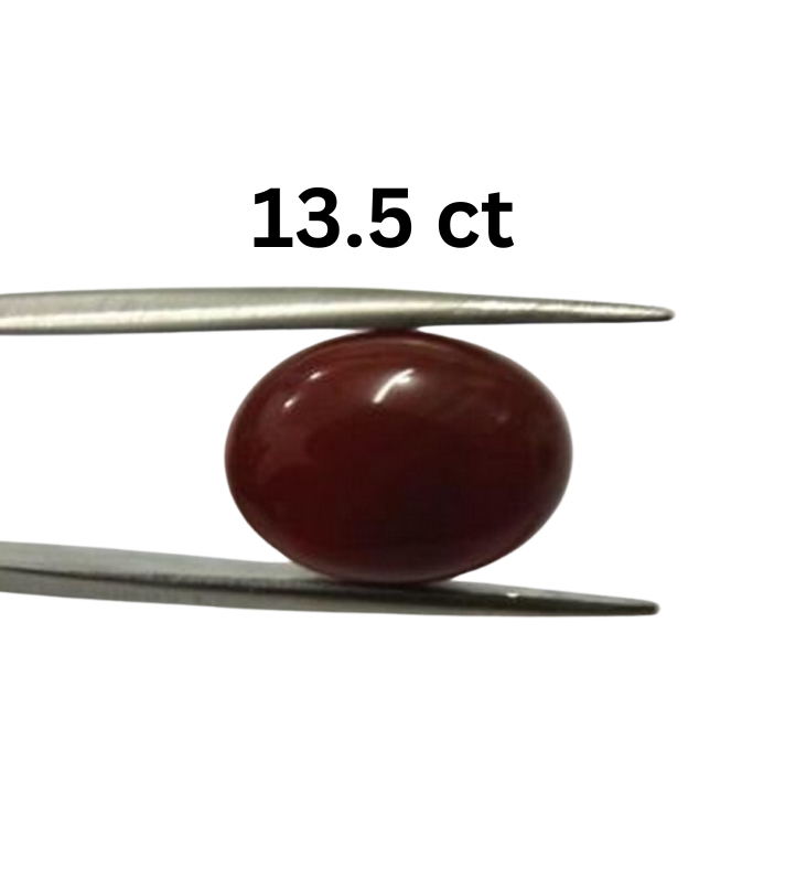 red Aqeeq stone with free lab certificate