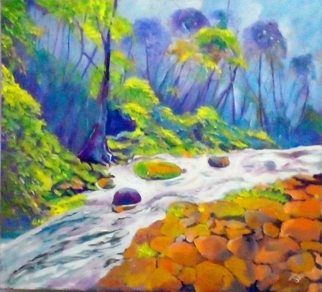 River in oil