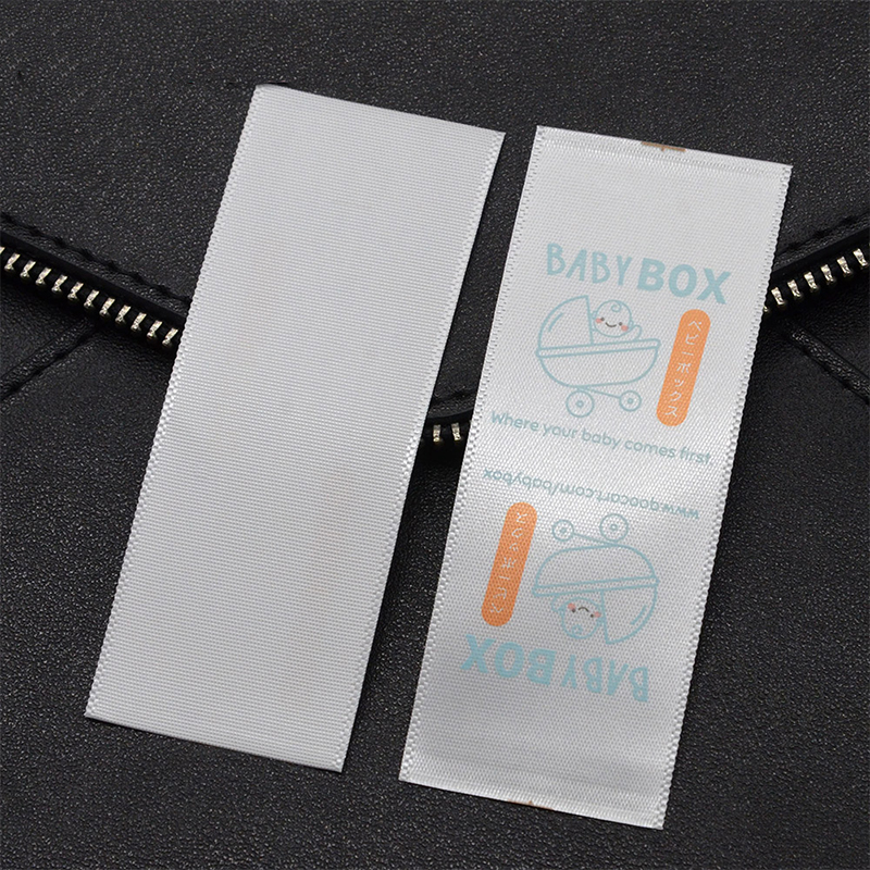Satin / Silk Printed Labels for Clothing, Shoes, Bag and Home Textile