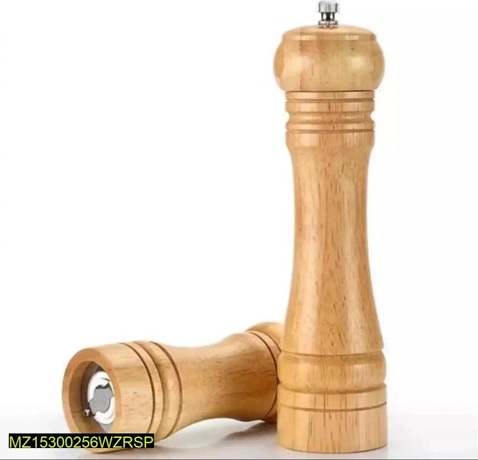 Wooden salt and pepper manual grinder