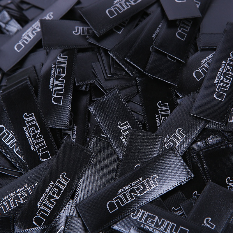 Satin / Silk Printed Labels for Clothing, Shoes, Bag and Home Textile