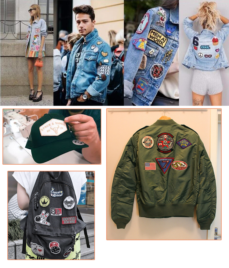Iron-on customizable woven badges for Clothing, Shoes and Bag
