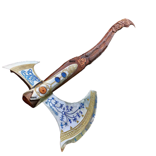 Kratos Axe, Leviathan Axe, Handmade Forged Stainless Steel Bearded Axe MDM-Ax