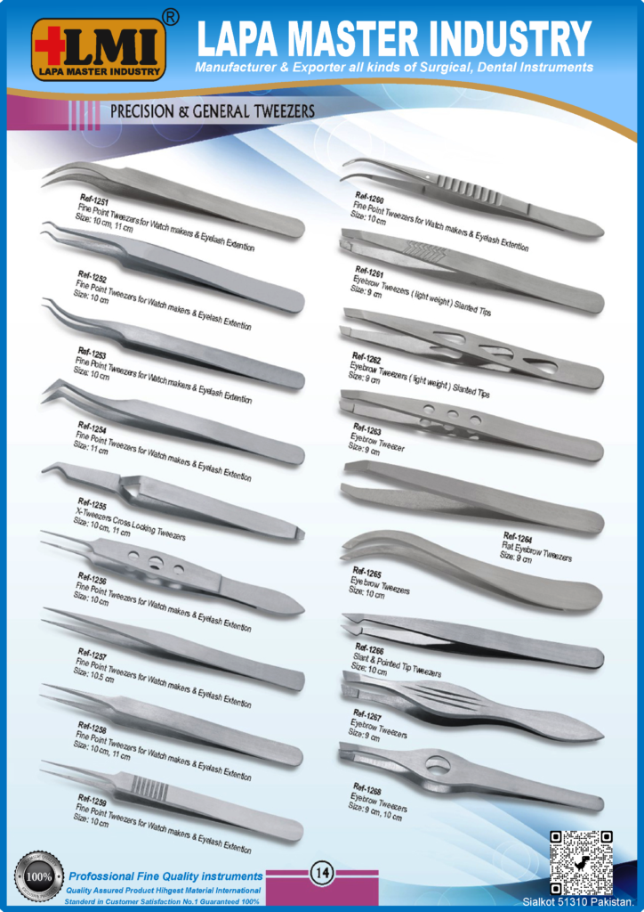 Tweezers Beauty Instruments, Manicure, Pedicure Implements