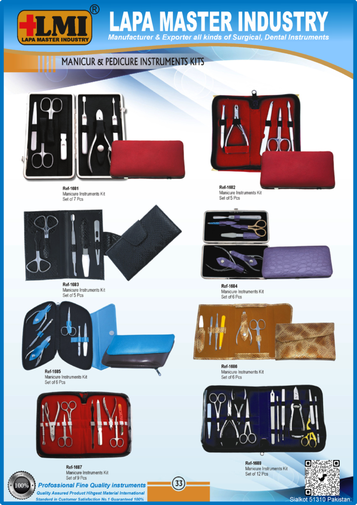 Beauty Instruments, Manicure, Pedicure Implements Tools Sets
