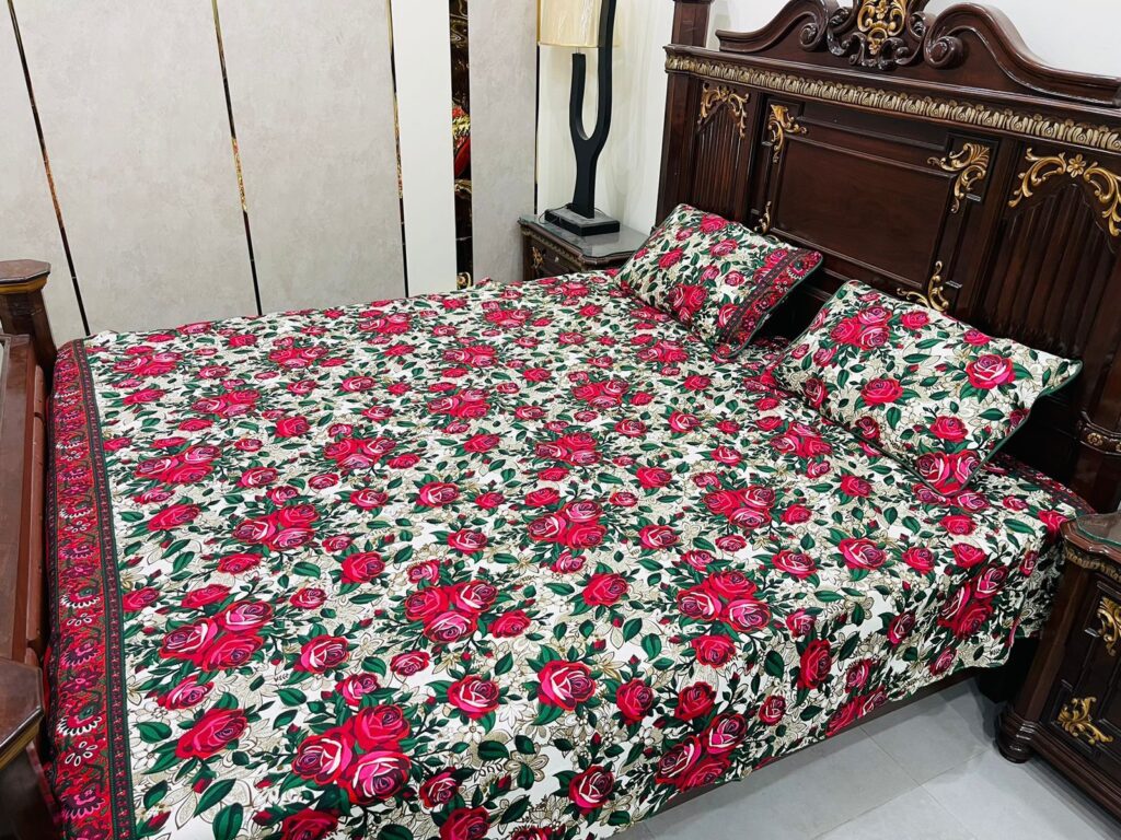 king size bed sheet with 2 stich pilo colour full granted