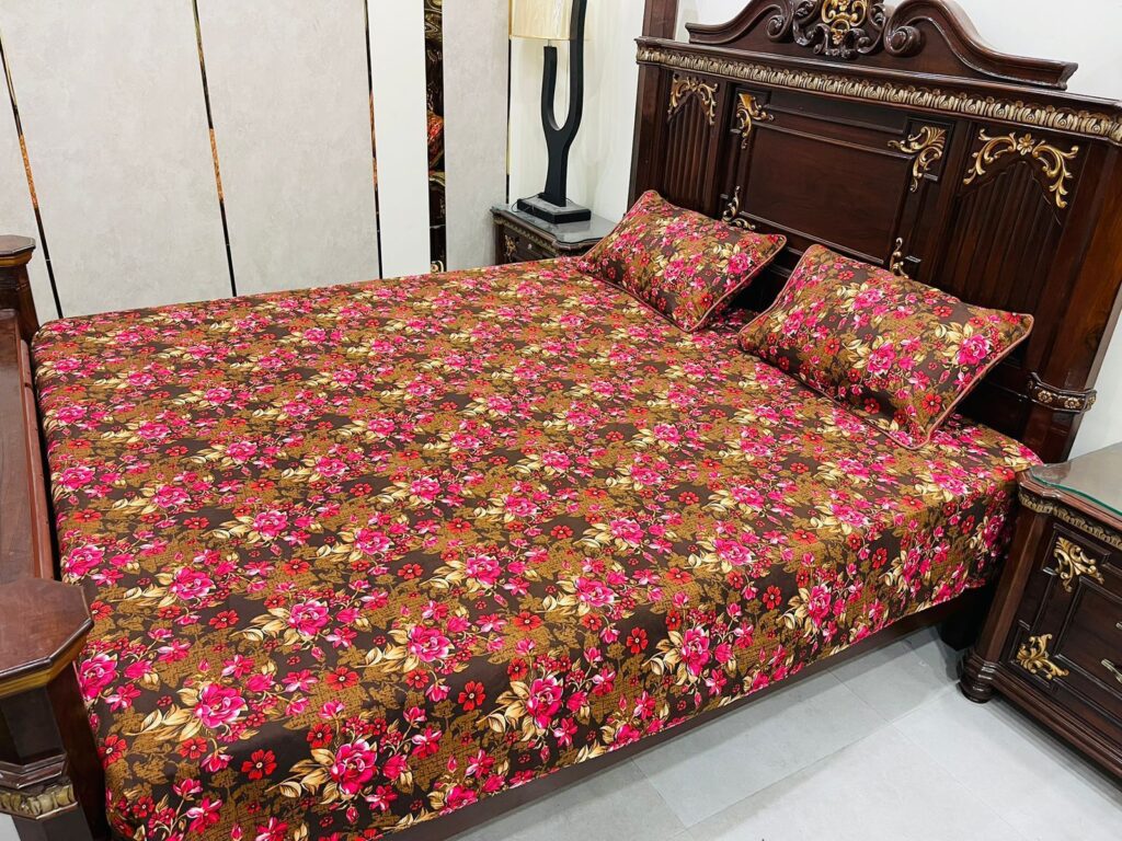 king size bed sheet with 2 stich pilo colour full granted