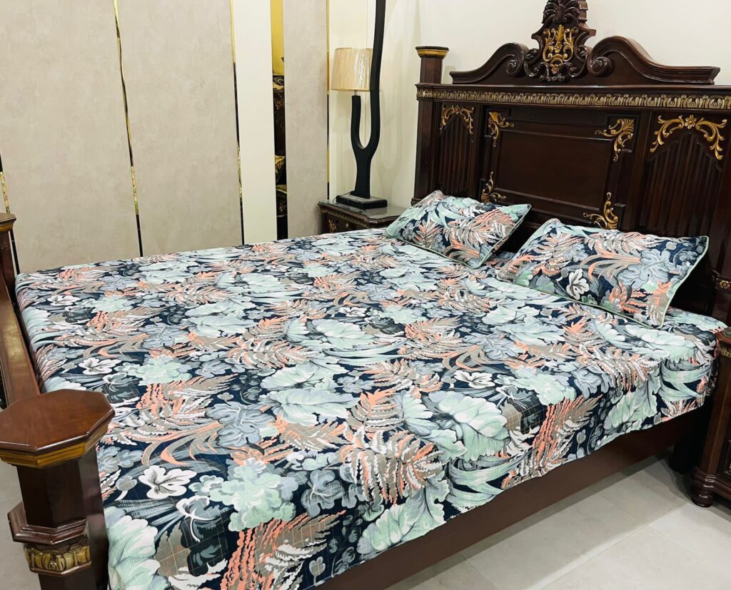 king size bed sheet with 2 stich pilo colour full granted