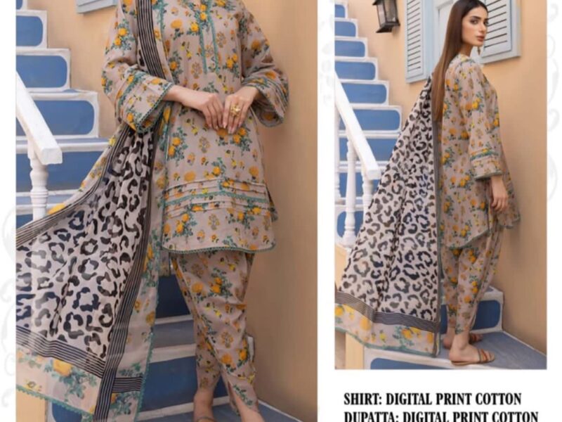 Luxury Digital Printed Volume BAROQUE on fine COTTON