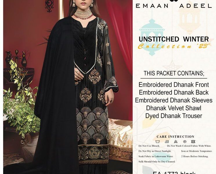 *EMAAN ADEEL* *Luxury Embroidered Dhanak *