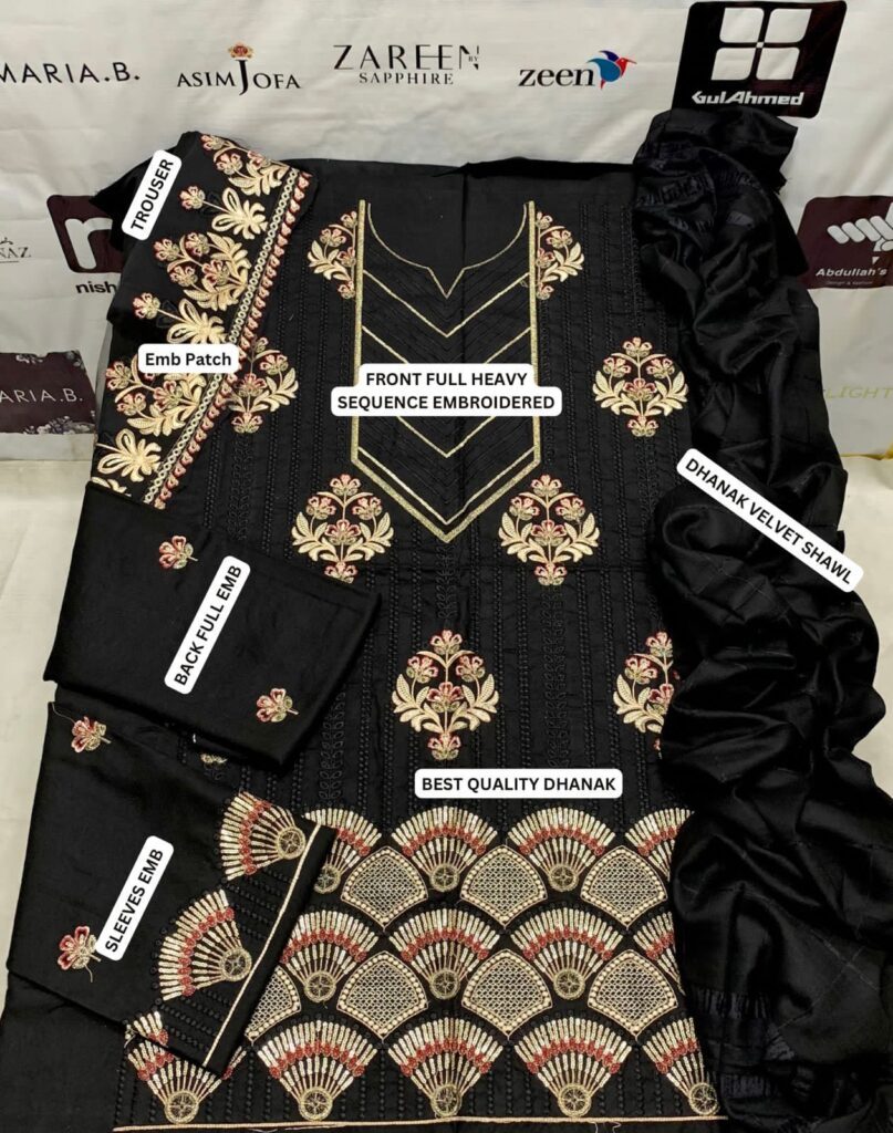 *EMAAN ADEEL* *Luxury Embroidered Dhanak *