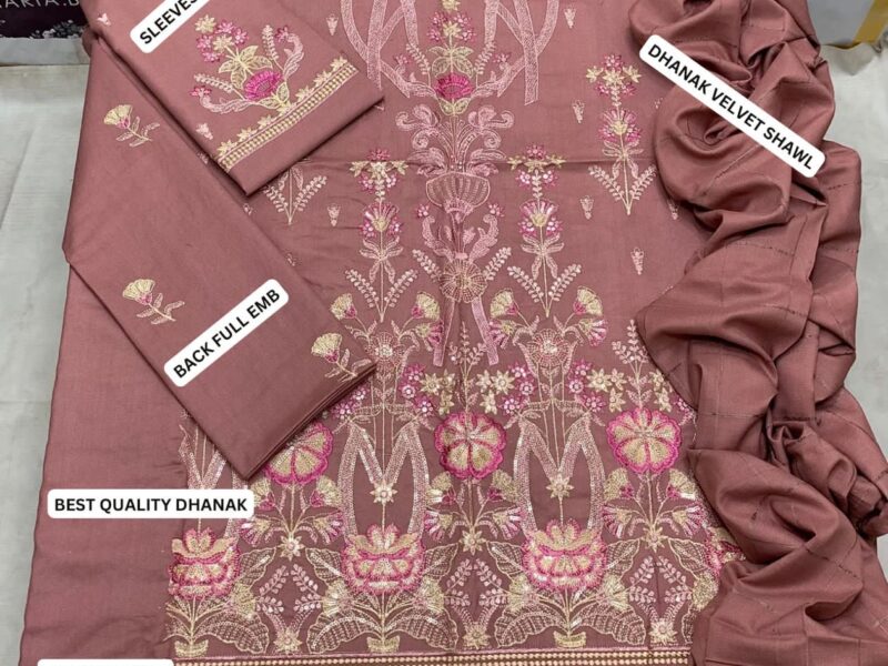 *EMAAN ADEEL* *Luxury Embroidered Dhanak *