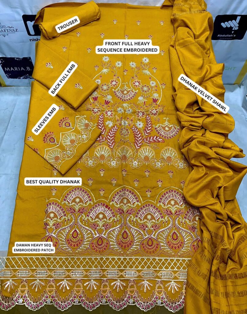 *EMAAN ADEEL* *Luxury Embroidered Dhanak *