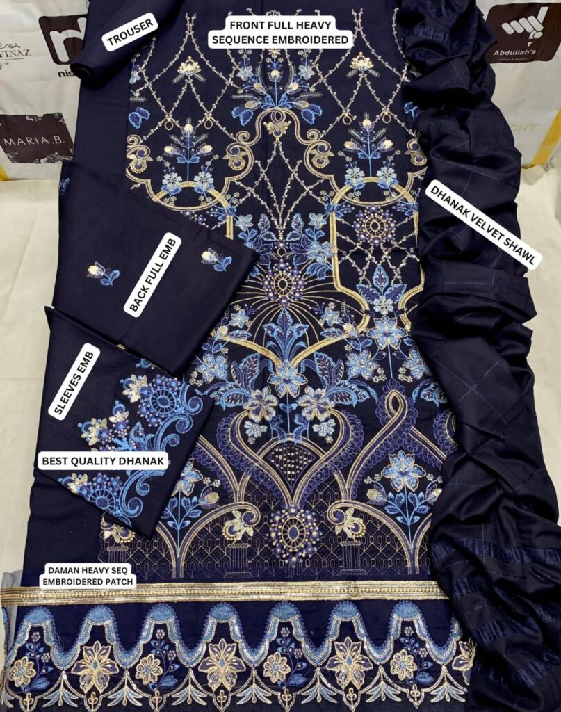 *EMAAN ADEEL* *Luxury Embroidered Dhanak *