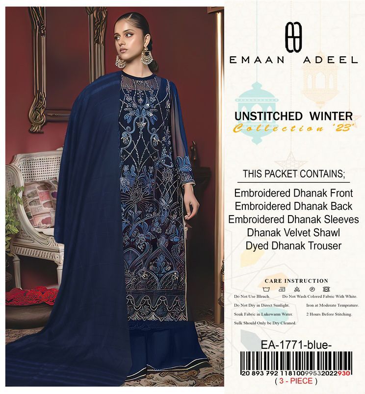 *EMAAN ADEEL* *Luxury Embroidered Dhanak *