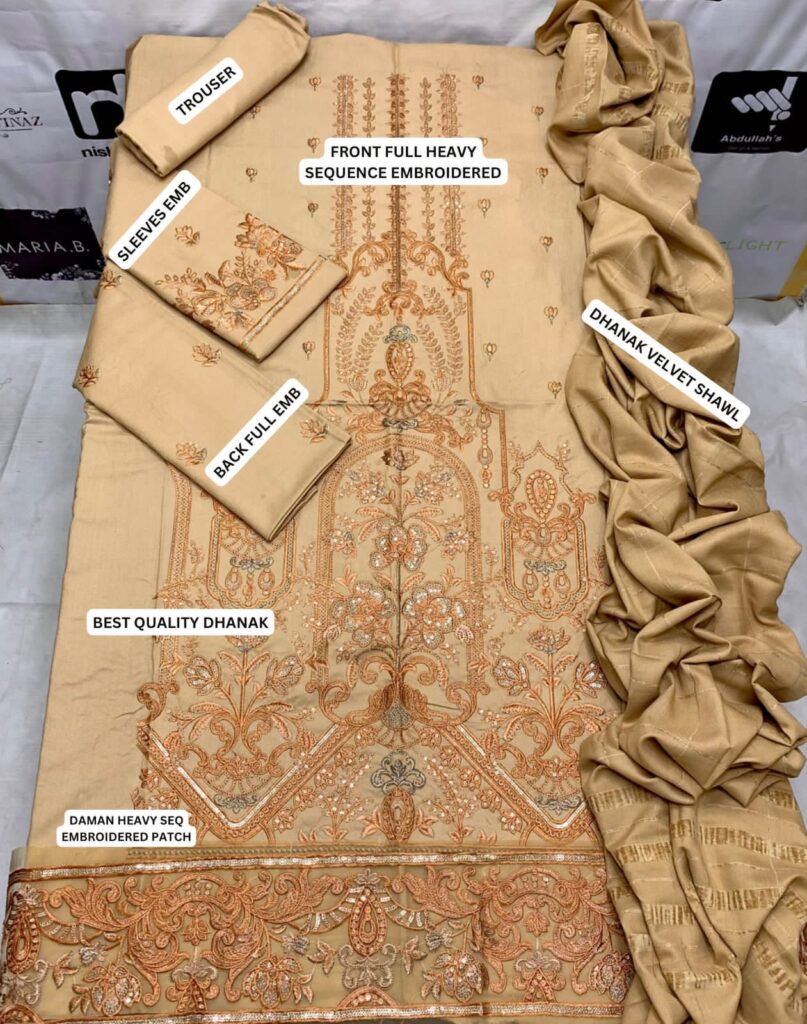 *EMAAN ADEEL* *Luxury Embroidered Dhanak *
