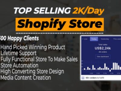 I will Develop Professional Shopify E-commerce Store