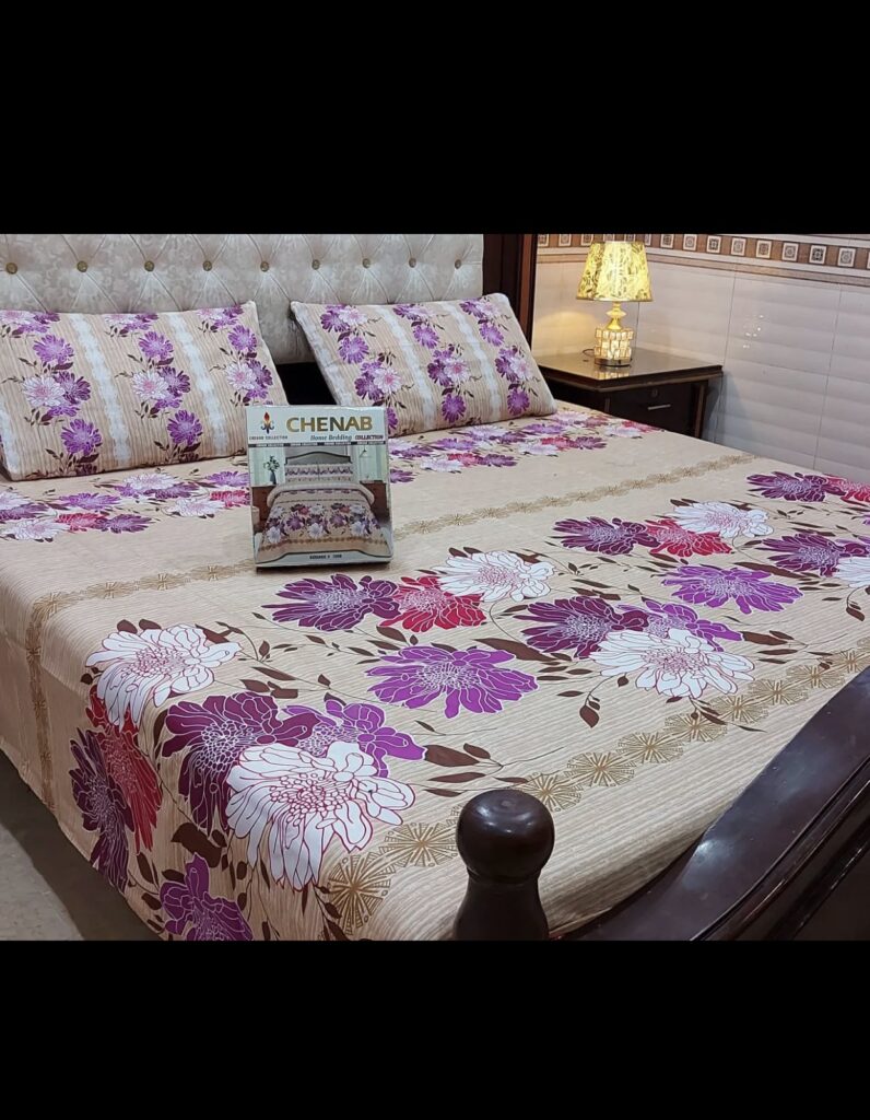 Bed sheets with two pillow covers