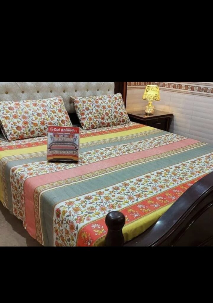 Bed sheets with two pillow covers