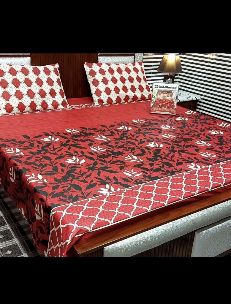 Bed sheets with two pillow covers