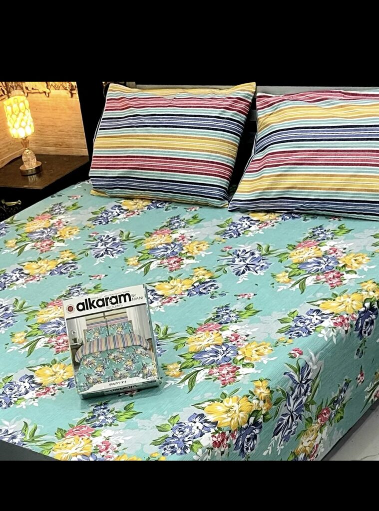 Bed sheets with two pillow covers
