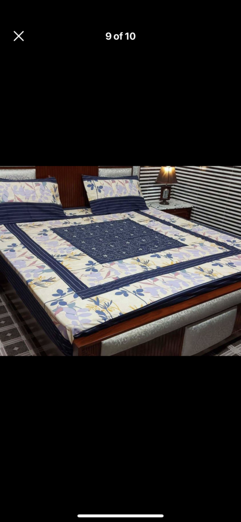 Bed sheets with two pillow covers