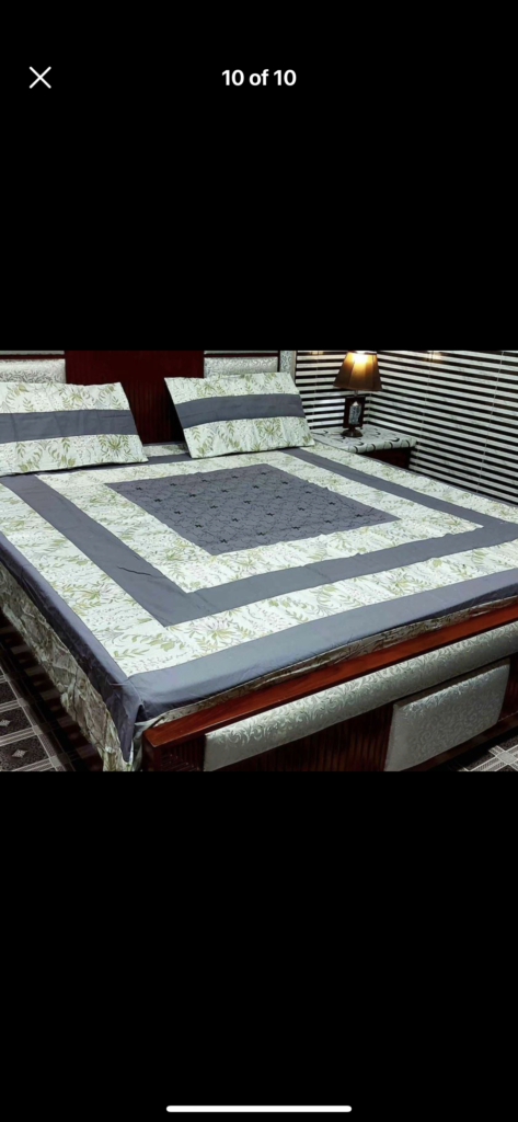 Bed sheets with two pillow covers