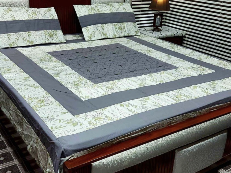 Bed sheets with two pillow covers