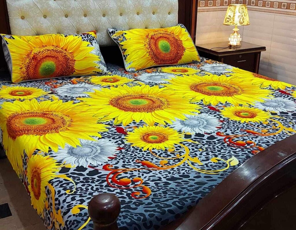 Bed sheets with two pillow covers