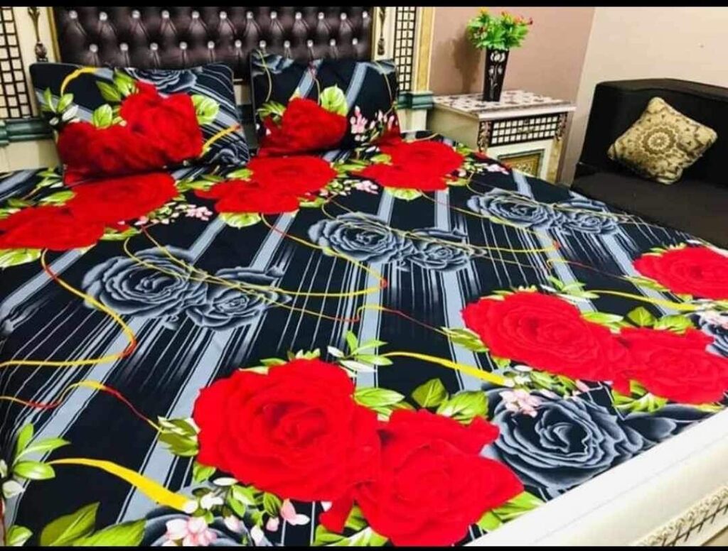 Bed sheets with two pillow covers