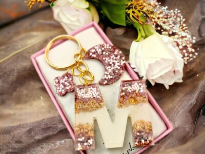 Resin Name Initial KeyChain