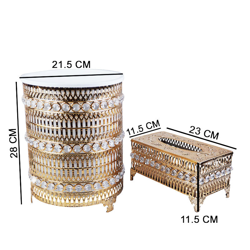 Fancy Dustbin and Tissue box Holder