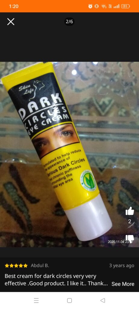 dark circles under eyes cream