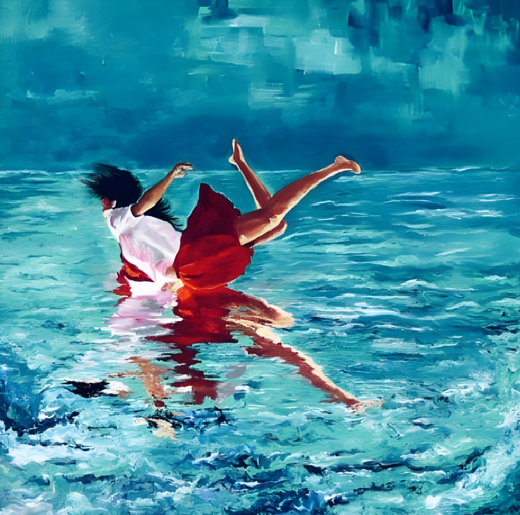 Swimming into Liberation Abstract Expression of Freedom