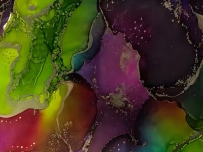 Digital Unrestrained Creation Acrylic Paint and Ink Dancing