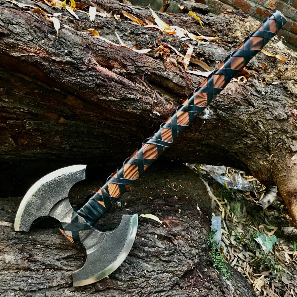Kratos Axe, Leviathan Axe, Handmade Forged Stainless Steel Bearded Axe MDM-Ax