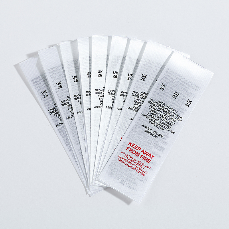 Satin / Silk Printed Labels for Clothing, Shoes, Bag and Home Textile