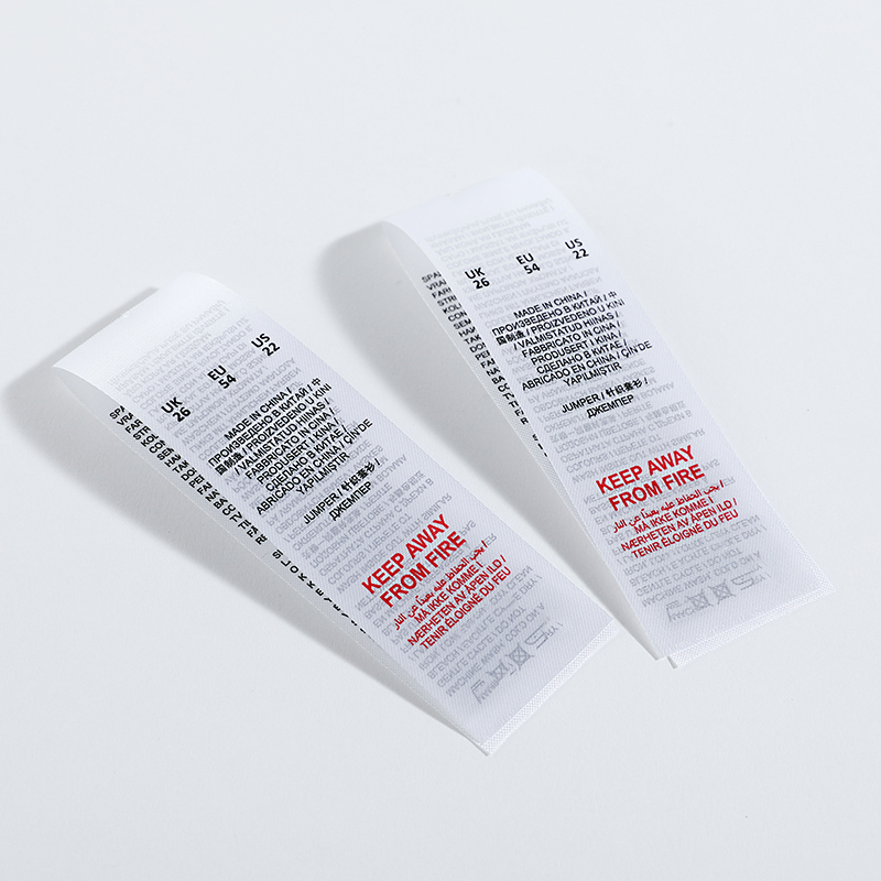 Satin / Silk Printed Labels for Clothing, Shoes, Bag and Home Textile