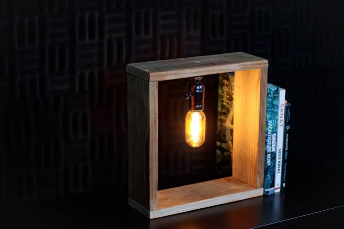 Hand made wooden lamps