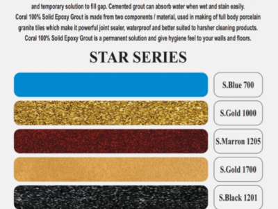 Coral 100% Solid Epoxy Grout (Star Series)