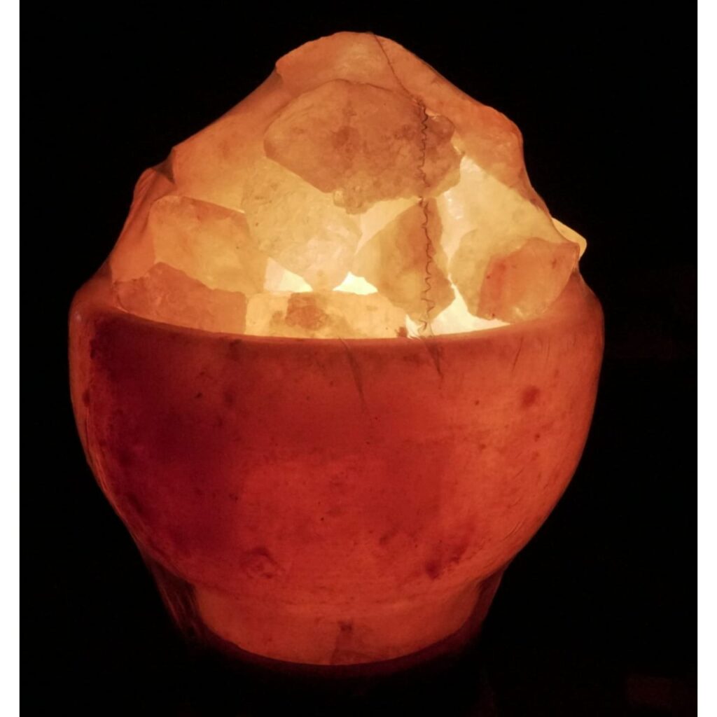 Pink salt lamps