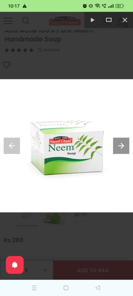 Neem face wash