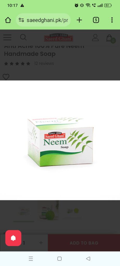 Neem face wash