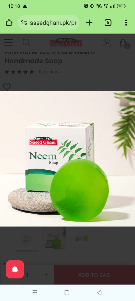 Neem face wash