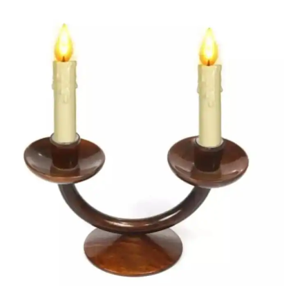 Stylish Wooden handicraft special art Candle stand two sided/ Natural Wooden polish for dinning Table, Home Decore and regular use
