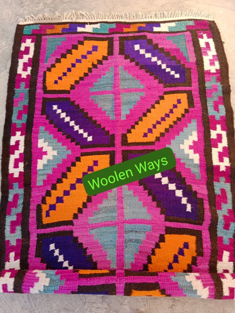 Hand Made Chitrali Rug Pure Woolen.