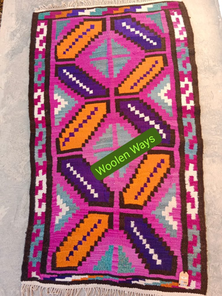 Hand Made Chitrali Rug Pure Woolen.