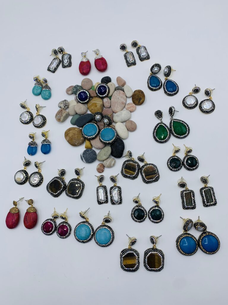 Turkish Semi Precious Stones Earrings